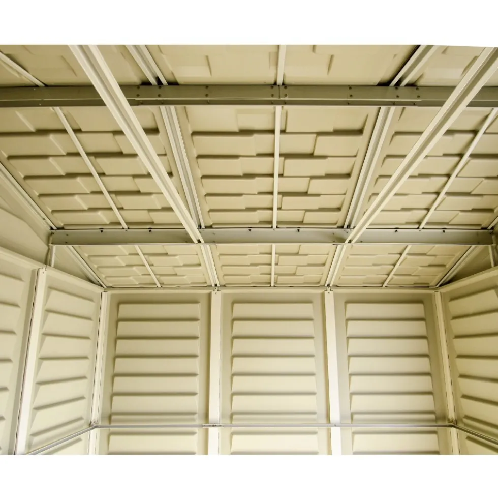 Abri de jardin PVC Woodbridge + kit de fondation et kit 1 fenêtre - 10,56 m² DURAMAX