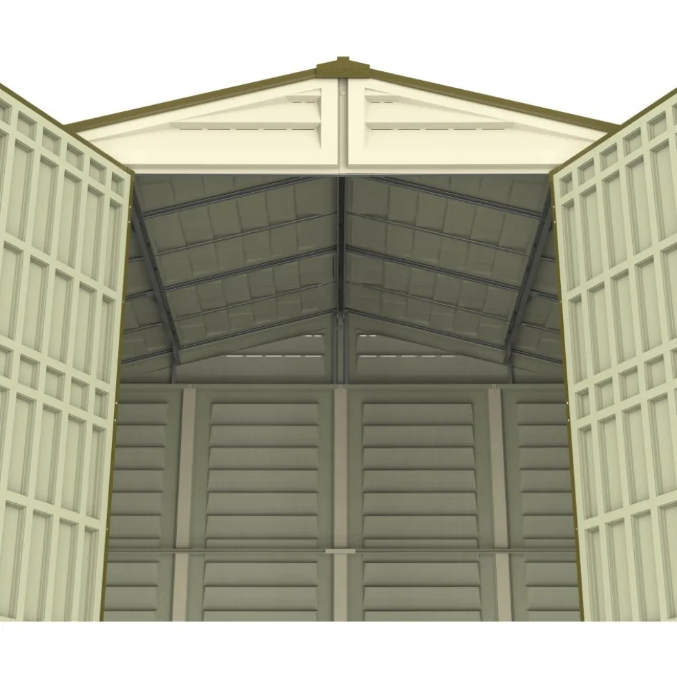 Abri de jardin PVC Woodbridge + kit de fondation et kit 1 fenêtre - 10,56 m² DURAMAX