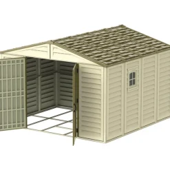 Abri de jardin PVC Woodbridge + kit de fondation et kit 1 fenêtre - 10,56 m² DURAMAX