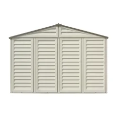Abri de jardin PVC Woodbridge + kit de fondation et kit 1 fenêtre - 13,12 m² DURAMAX