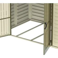 Abri de jardin PVC Woodstyle + kit de fondation et kit 1 fenêtre - 4,13 m² DURAMAX