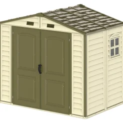 Abri de jardin PVC Woodstyle + kit de fondation et kit 1 fenêtre - 4,13 m² DURAMAX