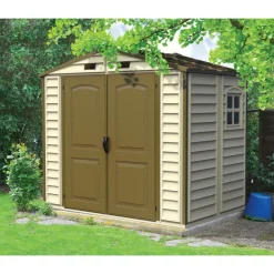 Abri de jardin PVC Woodstyle + kit de fondation et kit 1 fenêtre - 4,13 m² DURAMAX