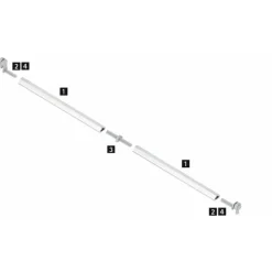 Adaptateur de synchronisation pour coulisse Quadro V6+ Push to open HETTICH
