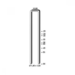 Agrafes galvanisées type G5562 - longueur 50 mm - par 10000 ARCA-SCAB