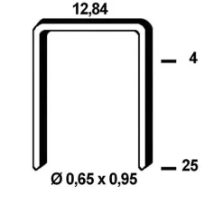 Agrafes galvanisées type 80 - longueur 10 mm - par 10000 ARCA-SCAB