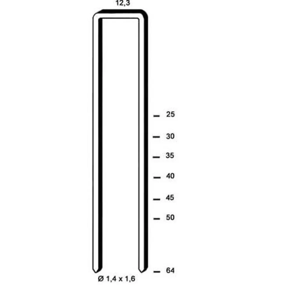 Agrafes galvanisées type 16NC-S4 - longueur 40 mm - par 10000 ARCA-SCAB