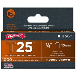 Agrafes rondes T25 pour câbles 6 mm - longueur 10 mm ARROW