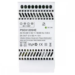 Alimentation pour rail DIN 3M 230V AC - 12V DC (12-14V) - 5A Izyx