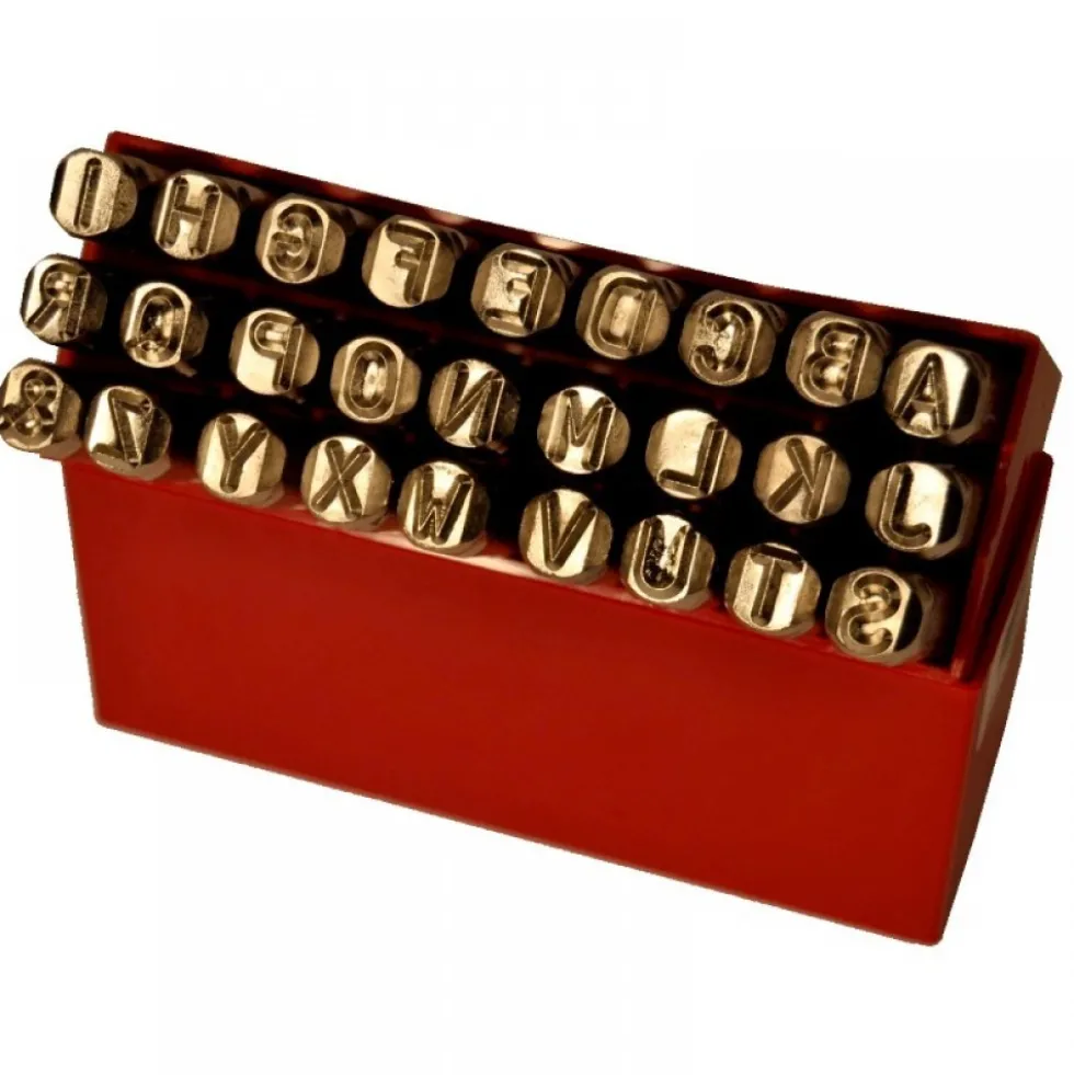 Alphabets à frapper à gauche - 3, 5, 8 et 10 mm BGI