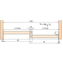 Amortisseur pour porte coulissante Clipo 16 H ou 16 GPK EKU