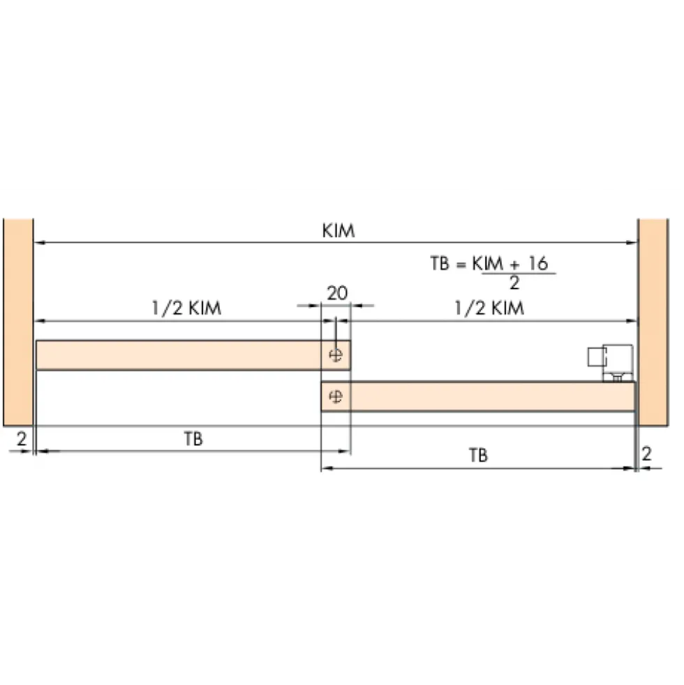 Amortisseur pour porte coulissante Clipo 16 H ou 16 GPK EKU