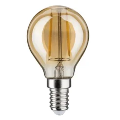 Ampoule Led sphérique E14 1700 K - puissance 2 watts - Vintage doré PAULMANN