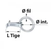 Anneaux de dalle en acier zingué 10 x 35 mm - à sceller - x10 TORBEL