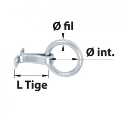 Anneaux de dalle en acier zingué 10 x 35 mm - à sceller - x10 TORBEL