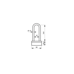 Antivol à anse rigide de 10 mm en acier cémenté - pour cycles - UP FTH THIRARD