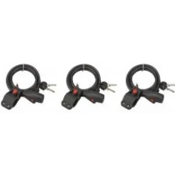 Antivol à câble - 8 mm - longueur 1,50 m - à clé - avec support FTH THIRARD