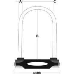 Antivol U certifié - acier cémenté - largeur 11 cm - plus anse et câble MASTER LOCK