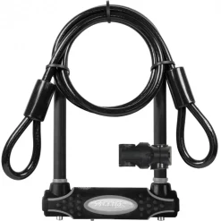 Antivol U certifié - acier cémenté - largeur 11 cm - plus anse et câble MASTER LOCK