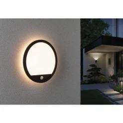 Applique LED d'extérieur à détection - 15W - IP44 - noir - Lamina PAULMANN