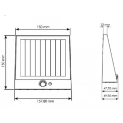 Applique solaire à détection avec 4 modes - 1000lm - 3000K - IP55 - Ark4 BF LIGHT