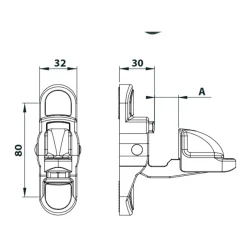 Arrêt pour volet battant - composite - largeur de 6 à 145 mm - par 20 TORBEL
