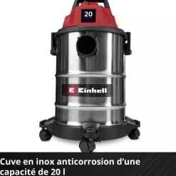 Aspirateur eau et poussières - 20L - puissance 900W - TC-VC 2045 S EINHELL