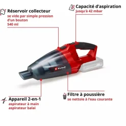 Aspirateur à main sans fil - TE-VC 18 Li-Solo - Power X-Change EINHELL