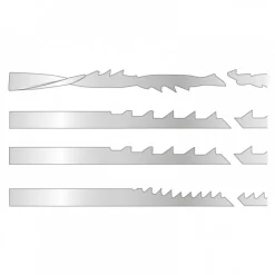 Assortiment 12 lames de scie à chantournée à bouts lisses 127 mm SAC LEMAN