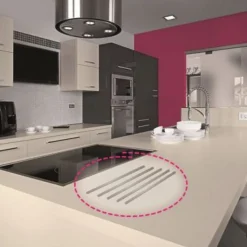 Baguettes repose-plat - inox - adhésives - pour plan de travail NORDLINGER