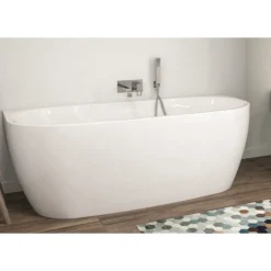 Baignoire acrylique -milieu de mur-avec tablier 180x80cm Greta Monoline LEDA