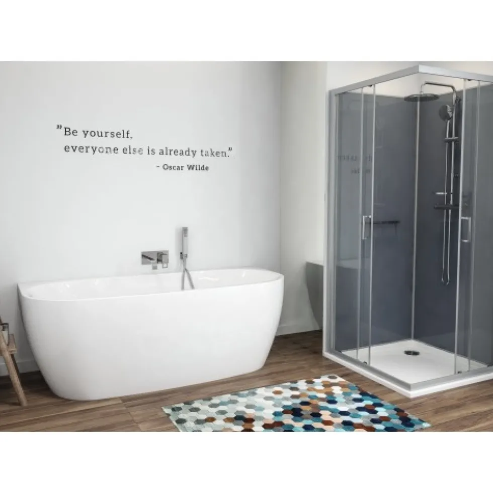 Baignoire acrylique -milieu de mur-avec tablier 180x80cm Greta Monoline LEDA