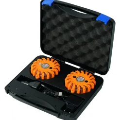 Balises LED rechargeables et magnétiques x2 avec mallette de transport TALIAPLAST