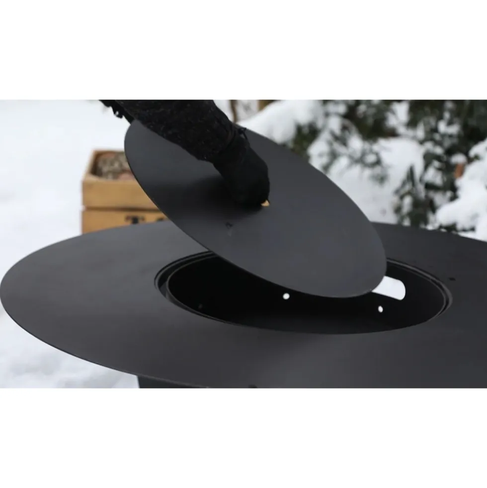 Barbecue brasero OLYMP - Acier - 100 x 100 x 40 cm FEU DU JARDIN