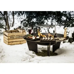 Barbecue brasero OLYMP - Acier - 100 x 100 x 40 cm FEU DU JARDIN