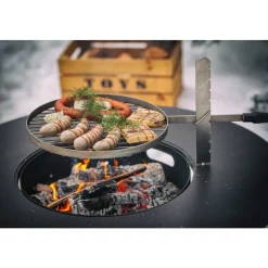 Barbecue brasero OLYMP - Acier - 100 x 100 x 40 cm FEU DU JARDIN