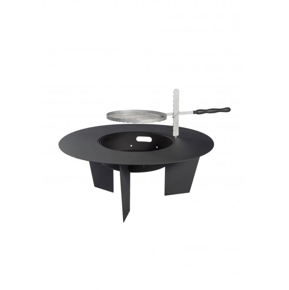 Barbecue brasero OLYMP - Acier - 100 x 100 x 40 cm FEU DU JARDIN
