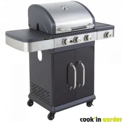Barbecue gaz 3 brûleurs + desserte - FIDGI 3 COOK IN GARDEN