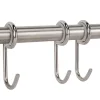 Barre adhésive en acier inoxydable avec 5 crochets Supra - pour cuisine EMUCA