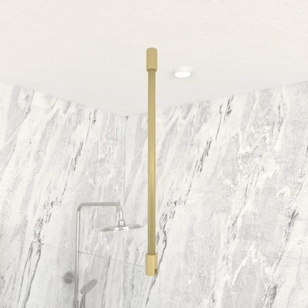 Barre de fixation au plafond pour paroi de douche Parma 2 - 60 cm recoupable AURLANE