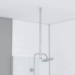 Barre de fixation au plafond pour paroi de douche Parma 2 - 60 cm recoupable AURLANE