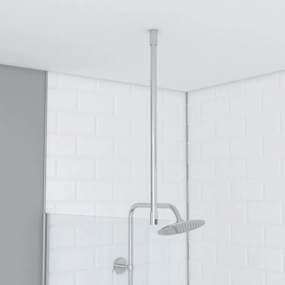 Barre de fixation au plafond pour paroi de douche Parma 2 - 60 cm recoupable AURLANE