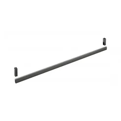 Barre de penderie Excessories en aluminium brun métallisé - 30 x 15 mm SALICE
