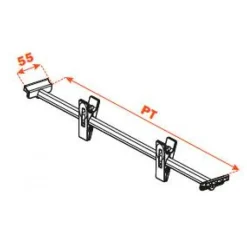 Barre de porte-jupes avec pinces pour tiroir 3 côtés Excessories SALICE