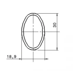 Barre de poussée grande largeur pour serrure antipanique Oltre 1130 mm FAPIM