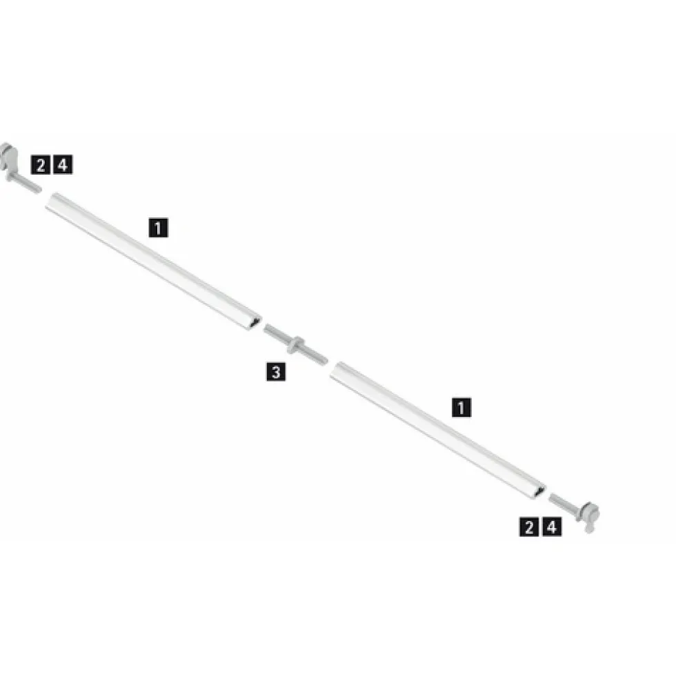 Barre de synchronisation pour coulisse Push to Open HETTICH
