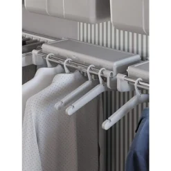 Barre porte-vêtements murale avec coffre de rangement AMBOS