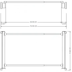 Barres de support coulissantes pour rangements de penderie AMBOS