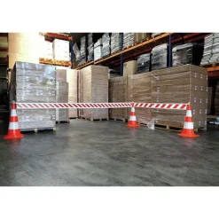Barrière de chantier télescopique pour signalisation et sécurité NOVAP