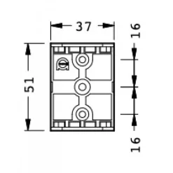 Base pour clips de fixation 202 - distance 24 mm CAMAR